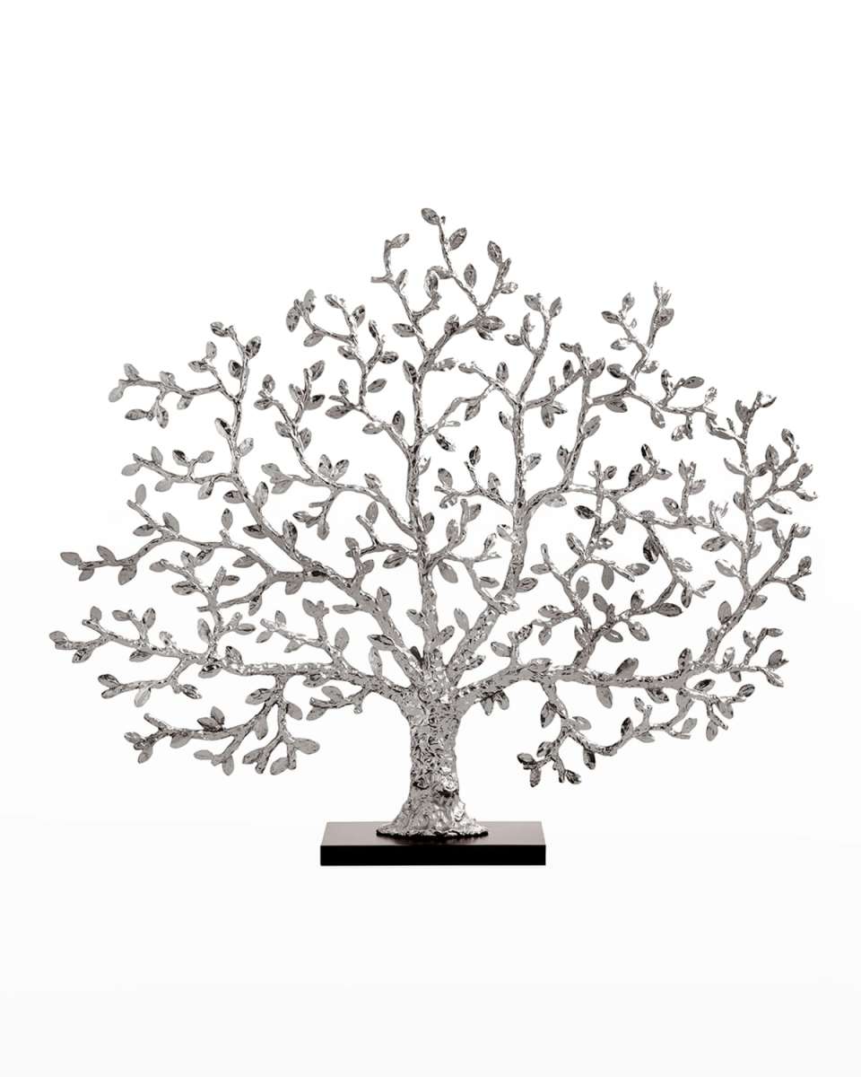 Tree of Life Silvery Fireplace Screen